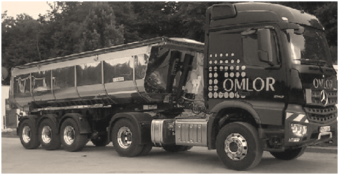 Ein Lastwagen der Alois Omlor GmbH